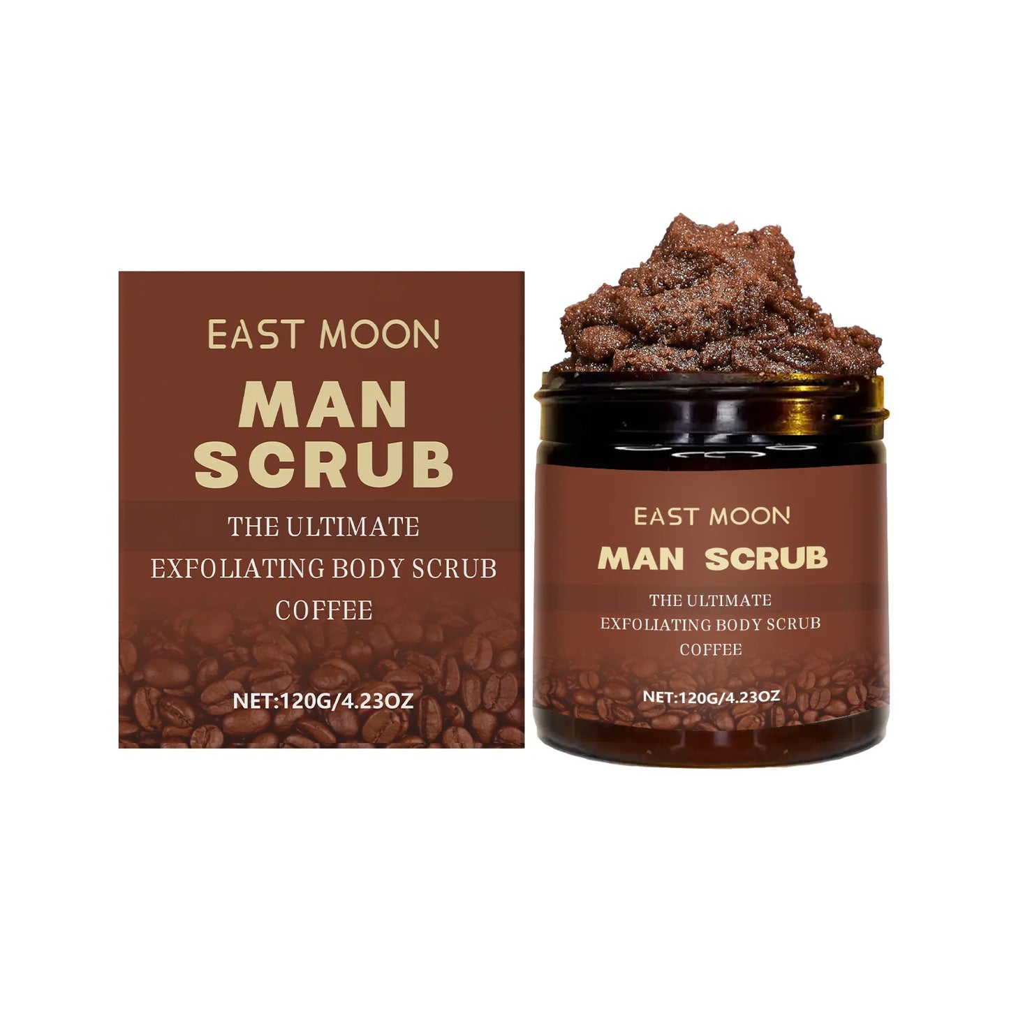 East Moon Coffee Scrub – Men’s Deep Cleansing & Hydrating Exfoliator