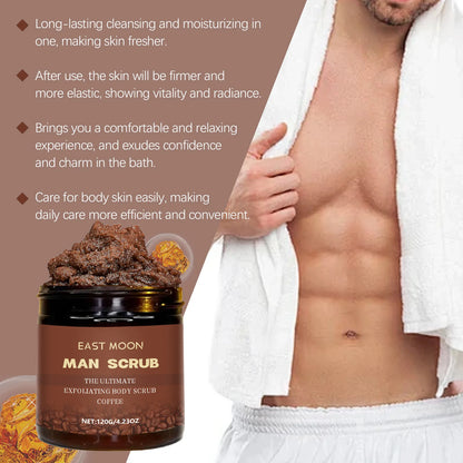 East Moon Coffee Scrub – Men’s Deep Cleansing & Hydrating Exfoliator