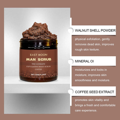 East Moon Coffee Scrub – Men’s Deep Cleansing & Hydrating Exfoliator